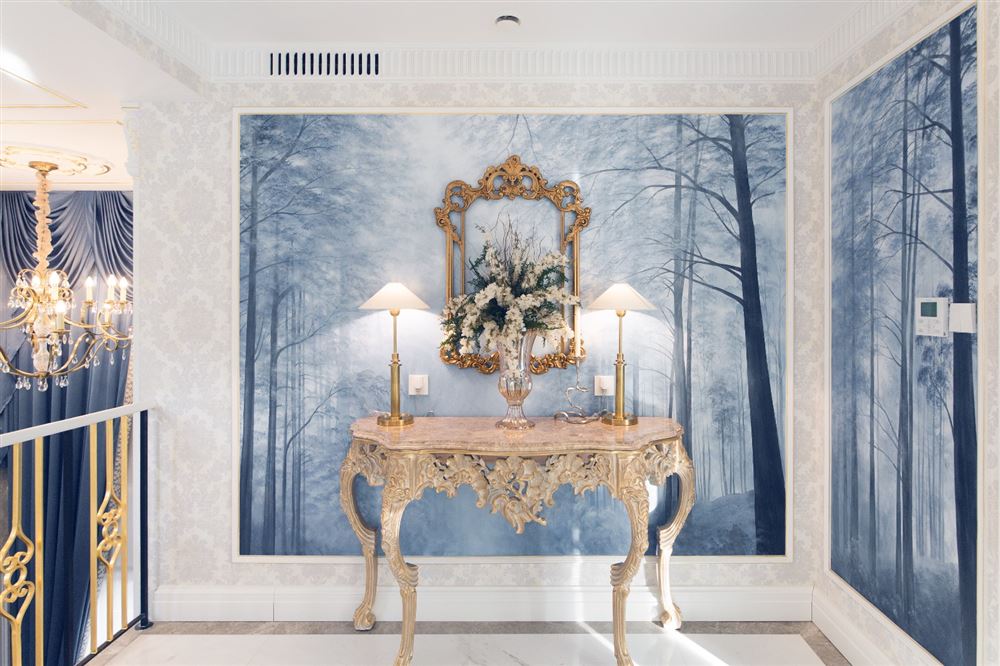 保山水墨中国复式189平米-莫兰迪轻奢美式风格保山室内家装设计